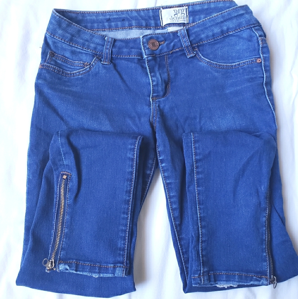 garage • ankle zip skinny jeans